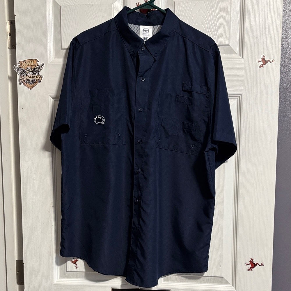 Men's Penn State Nittany Lions Button Down Golf Shirt, Size L